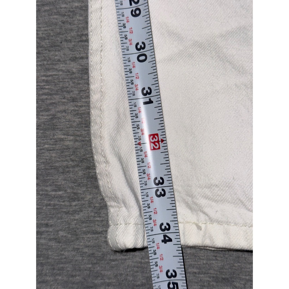 Levi's 511 Slim Fit Mens White Distressed Jeans Size 32x34 Streetwear Minimalist - Picture 9 of 12